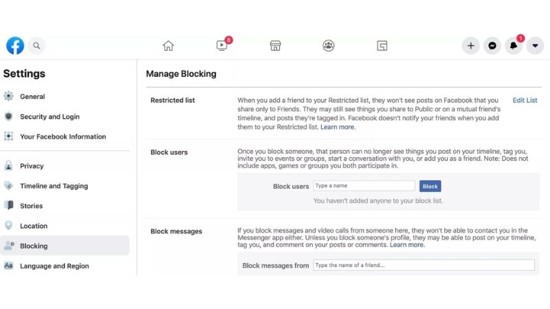 cách chặn facebook mà người khác không biết