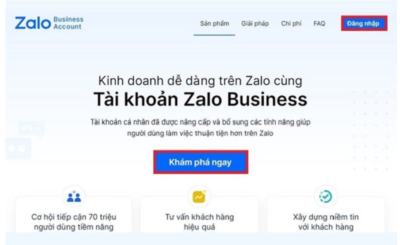 Cách đăng ký Zalo Business trên máy tính