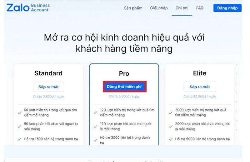 Cách đăng ký Zalo Business trên máy tính