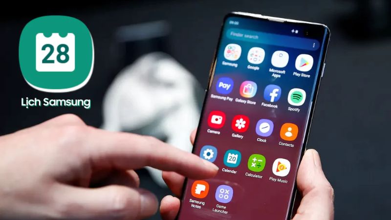 cách đưa lịch ra màn hình điện thoại samsung