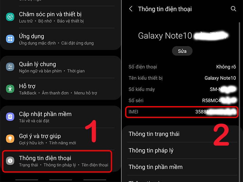Cách kiểm tra xuất xứ điện thoại Samsung