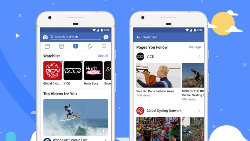Thanh lối tắt trên facebook không có watch