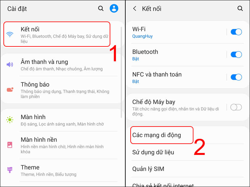 Kích hoạt chế độ 4G cho thẻ SIM