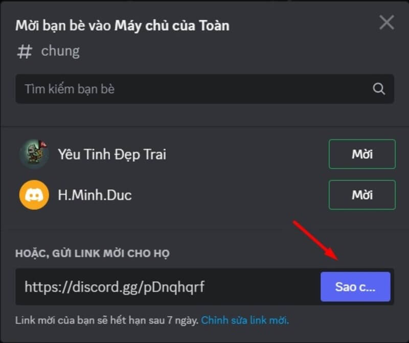 Nhận liên kết Discord trên điện thoại của bạn