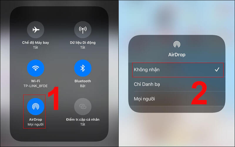 Hướng dẫn tắt tạm thời Airdrop trên thiết bị Apple (iPhone, iPad, Mac)