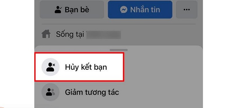 Hủy kết bạn trên Facebook