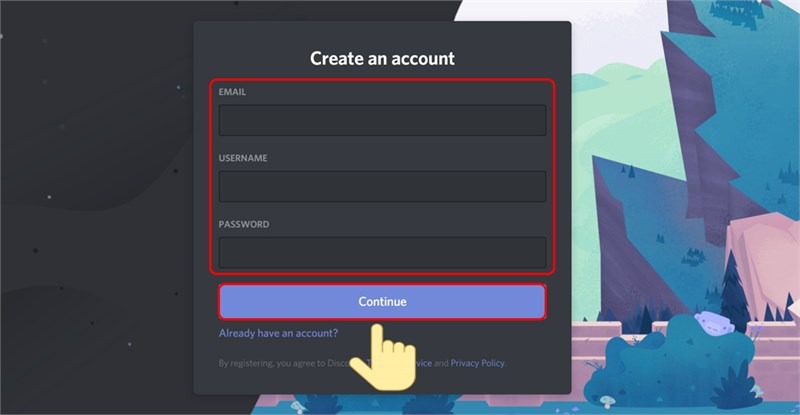 cách tạo tài khoản discord trên máy tính