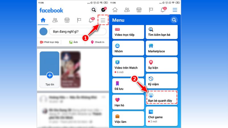 Thao tác bằng điện thoại Android