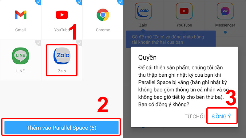 tạo 2 tài khoản Zalo trên 1 điện thoại Oppo