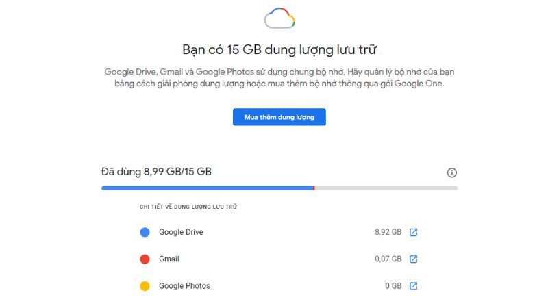 Cách xóa bộ nhớ Gmail trên điện thoại