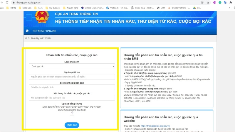 Cách chặn thông báo rác trên điện thoại thông qua VNCERT 2