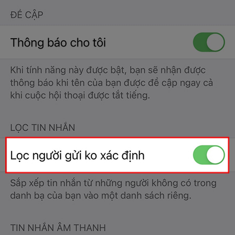 Cách chặn thông báo rác trên điện thoại iPhone 2