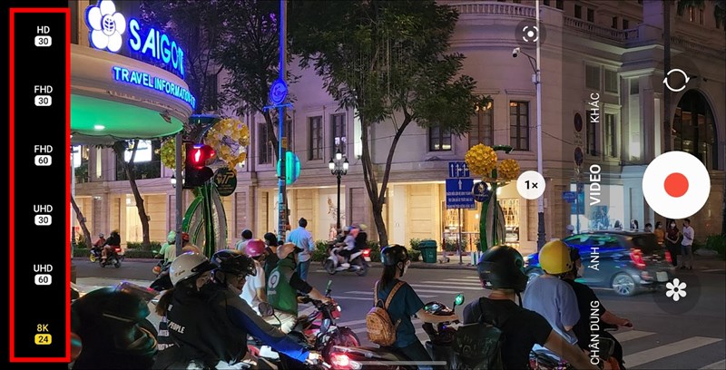 Quay video với chất lượng 8K