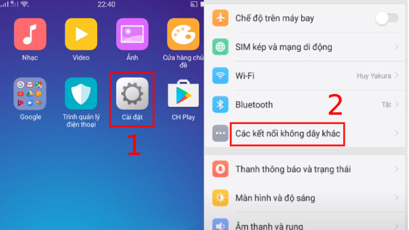 kết nối điện thoại Oppo với tivi không dây