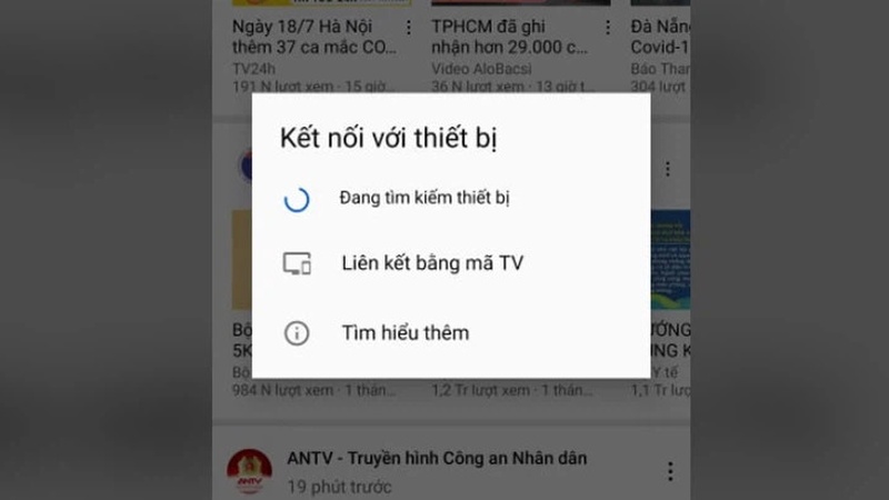 Cách kết nối điện thoại với tivi qua Youtube bằng Chromecast