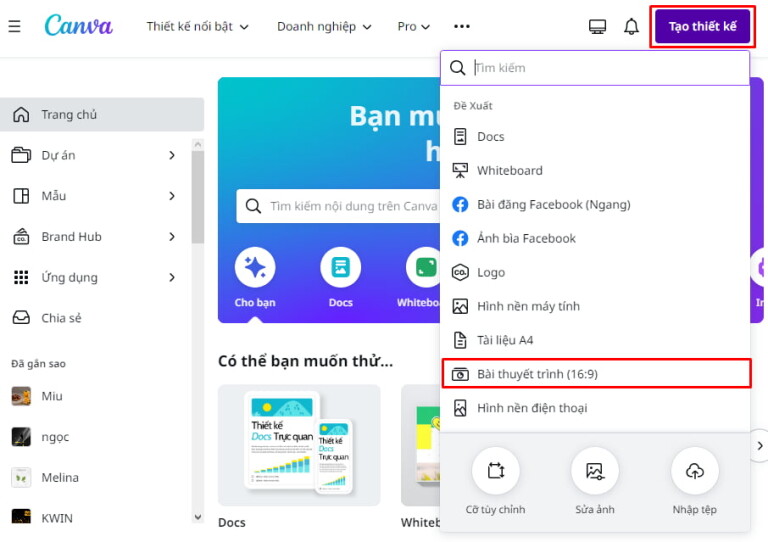 Hướng cách làm PowerPoint trên Canva đơn giản nhanh nhất