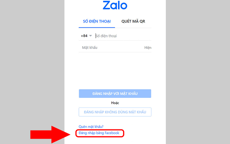 Đăng ký và tạo tài khoản Zalo bằng Facebook 