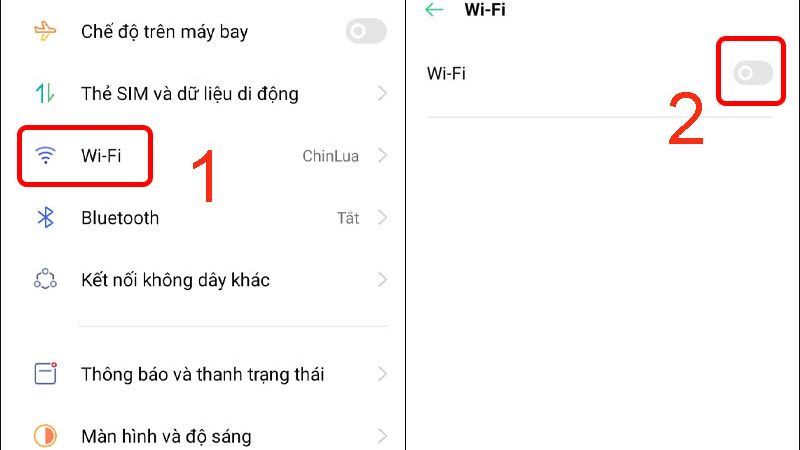 tat thong bao bang cach tat wifi