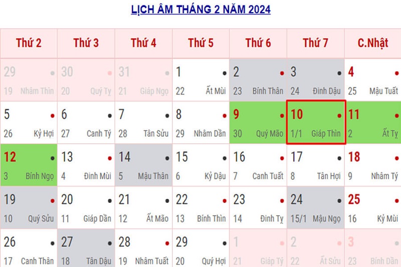 Còn bao nhiêu ngày nữa tới Tết 2024