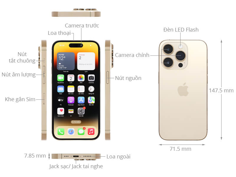 Thiết bị điện thoại iPhone 14 Pro