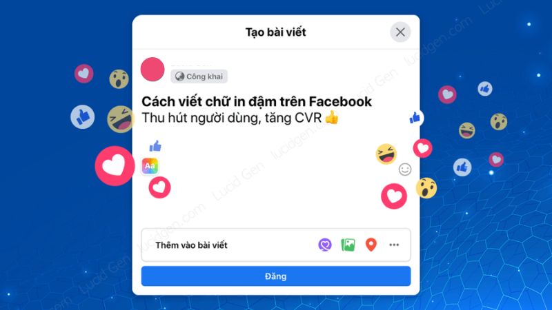 Ưu điểm của việc in đậm chữ Facebook
