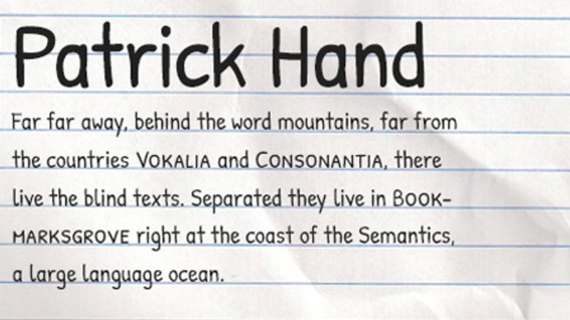 font chu patrick hand