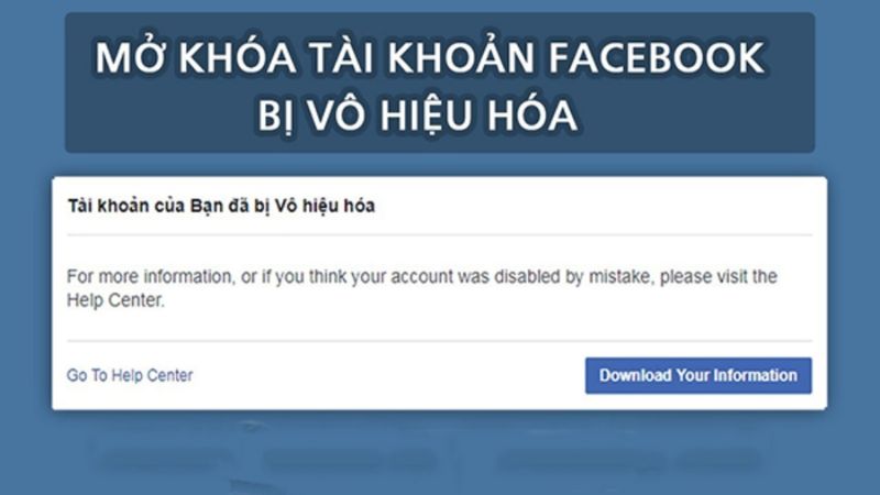 tại sao tài khoản facebook bị vô hiệu hóa