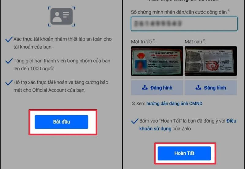 Đăng ký tài khoản mới bằng số điện thoại trước đó của bạn