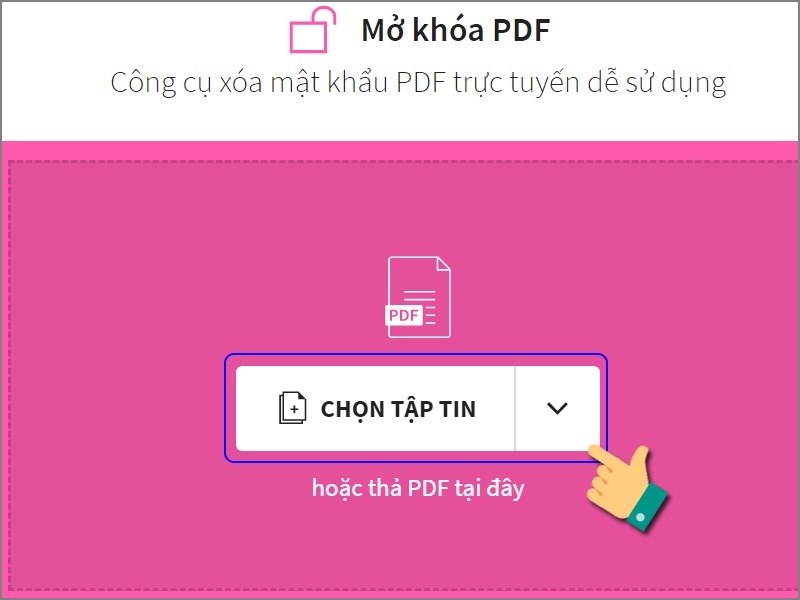 Xóa mật khẩu PDF online miễn phí