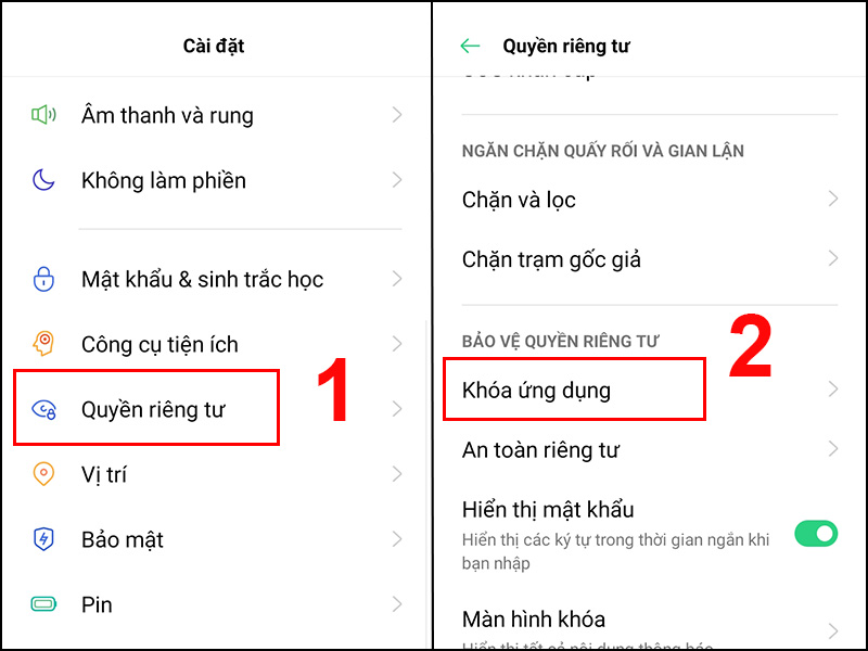 Khôi phục mật khẩu riêng bằng email khôi phục