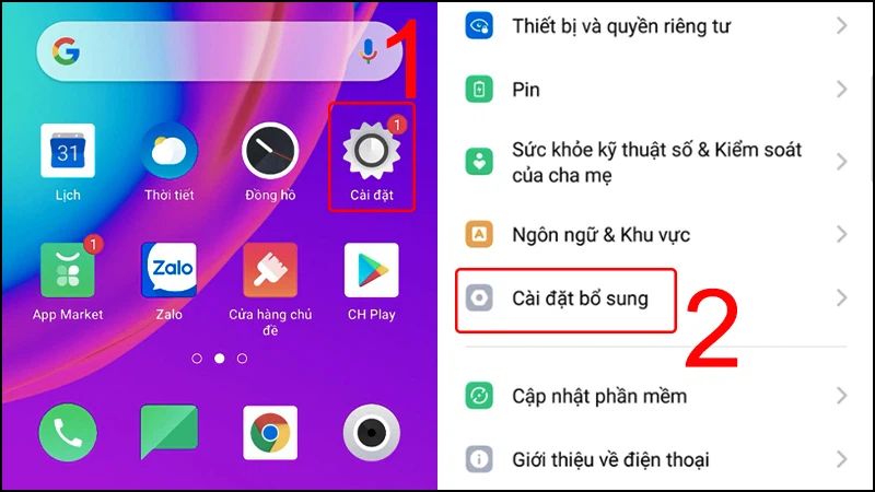 cách chạy lại phần mềm điện thoại oppo