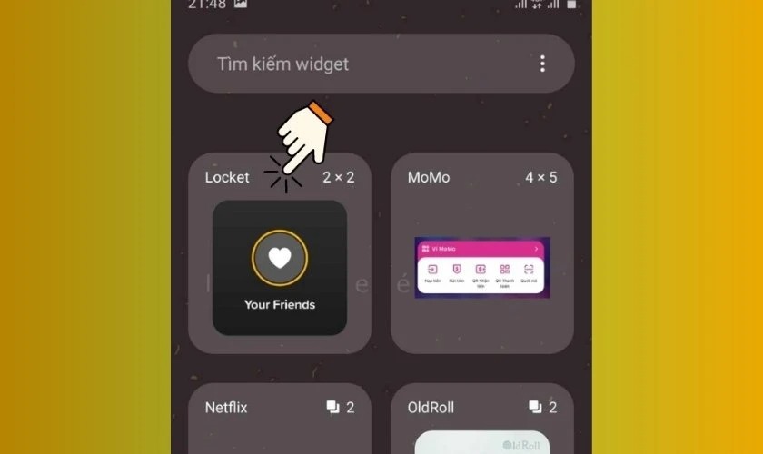 Cách ghim ứng dụng Locket Widget trên Android
