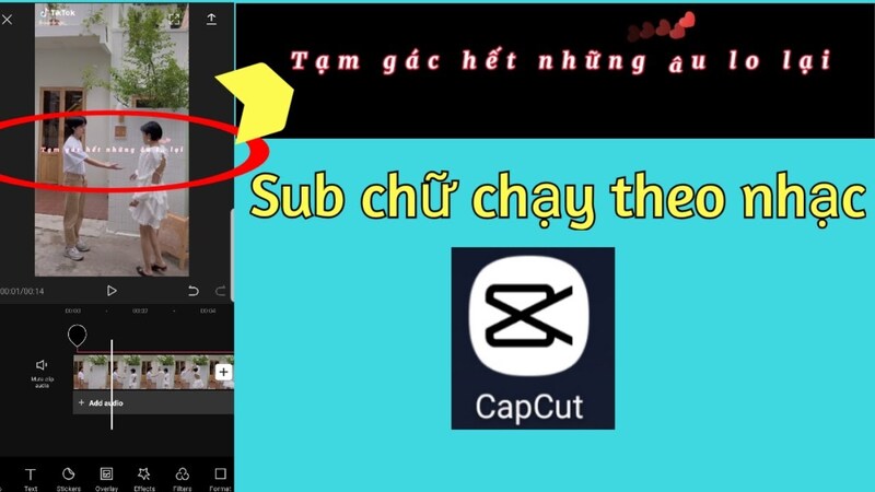 cách làm chữ chạy theo lời bài hát trên Capcut