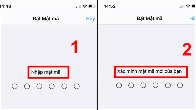 cài đặt mật khẩu màn hình iPhone