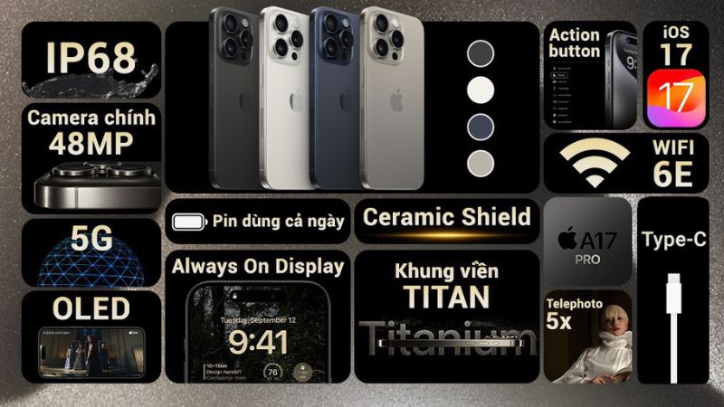 tinh nang noi bat tren iphone 15 pro max