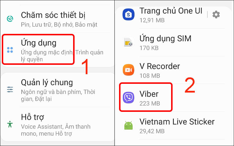 Kiểm tra cấp quyền Viber