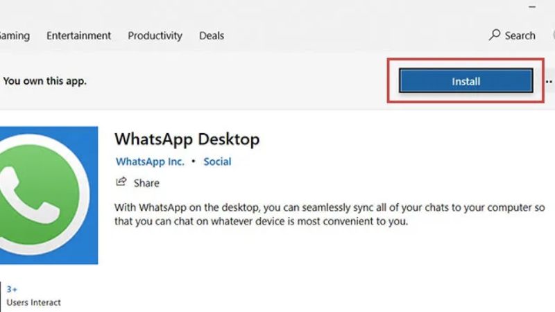 Cách tải WhatsApp về máy tính PC có hệ điều hành Windows