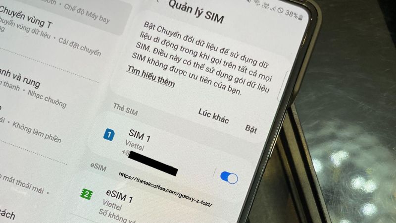 Hướng dẫn cách cài eSIM trên điện thoại Samsung