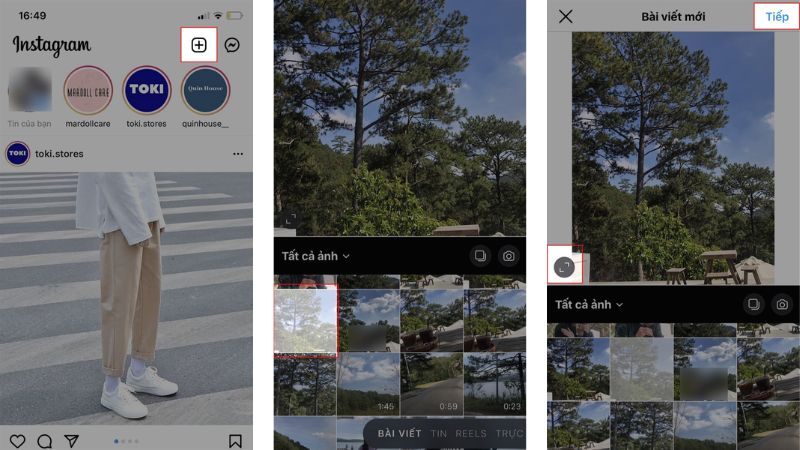 cách đăng ảnh instagram không bị cắt