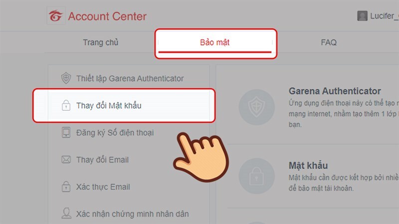 Cách đổi mật khẩu Garena không cần số điện thoại bằng CMND