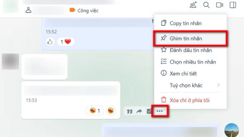 cách ghim bài viết trên zalo