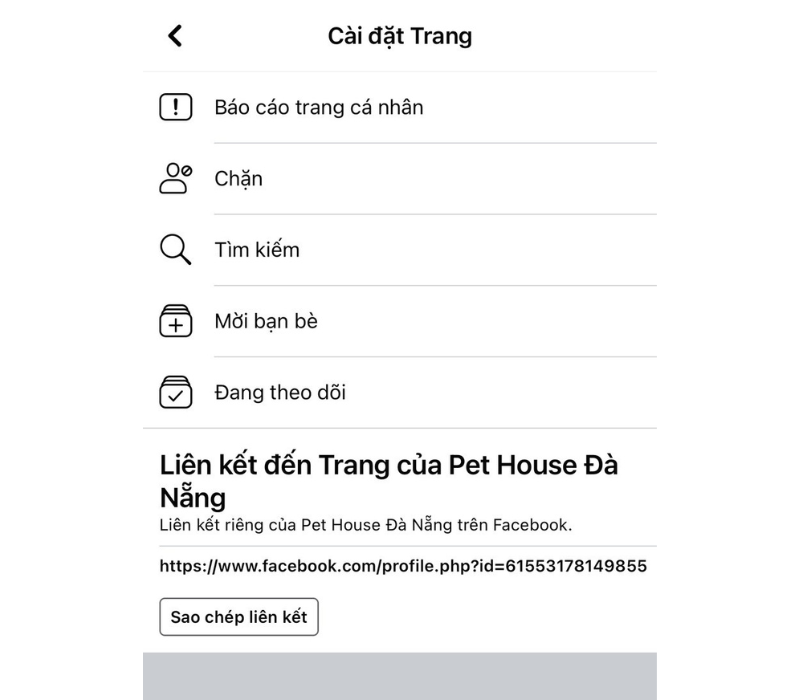 Cách lấy link Facebook của người khác trên điện thoại