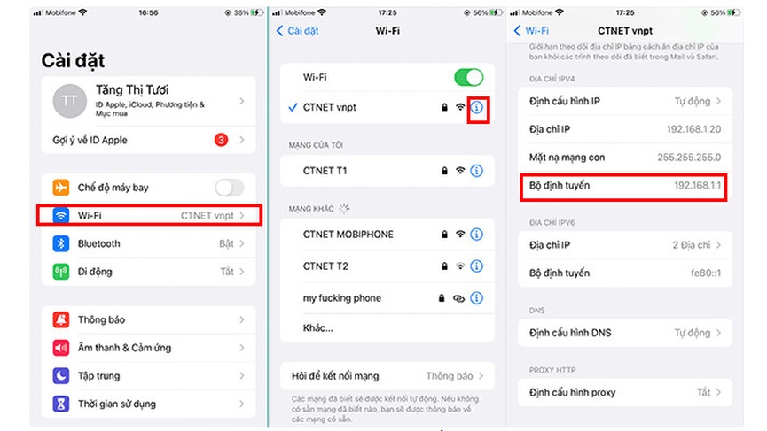 Cách lấy mật khẩu WiFi nhà bên cạnh trên iPhone bằng địa chỉ IP 1