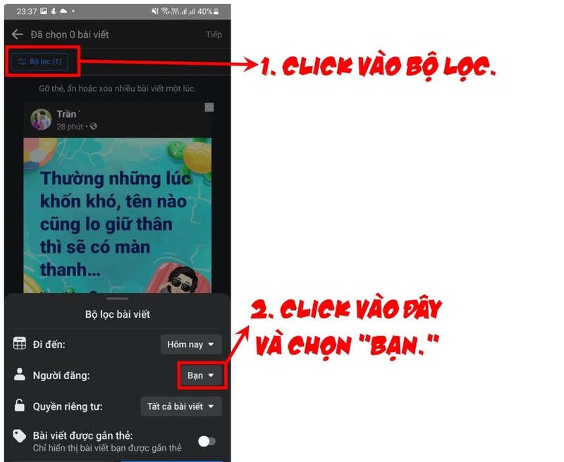cách xóa tất cả bài viết trên facebook