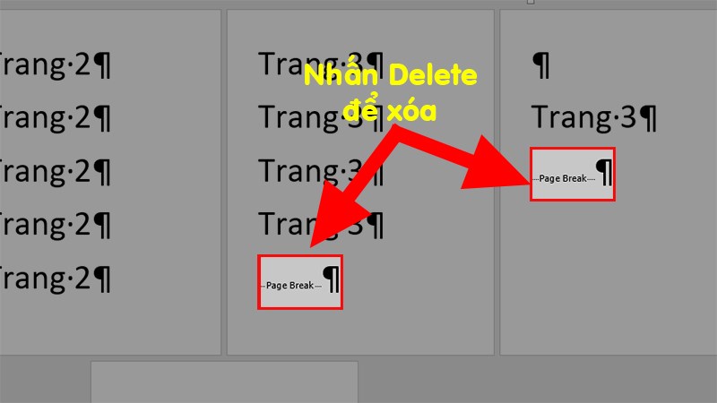 Cách xoá trang trắng do Page Break trong Word 2016