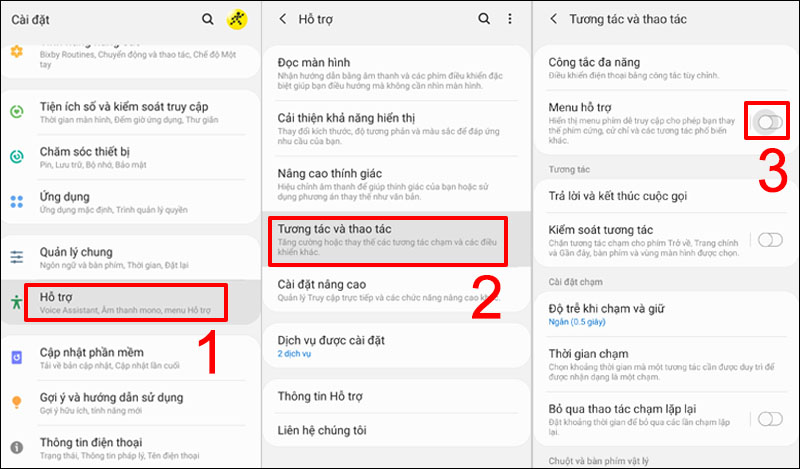 Chụp màn hình samsung bằng phím ảo home