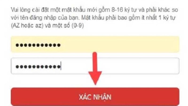 nhập mật khẩu mới