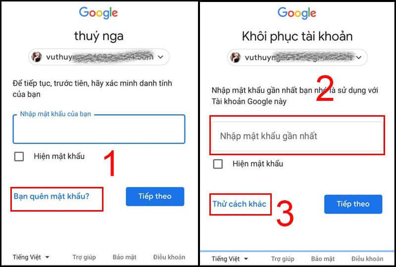 Mẹo khôi phục mật khẩu Gmail hiệu quả