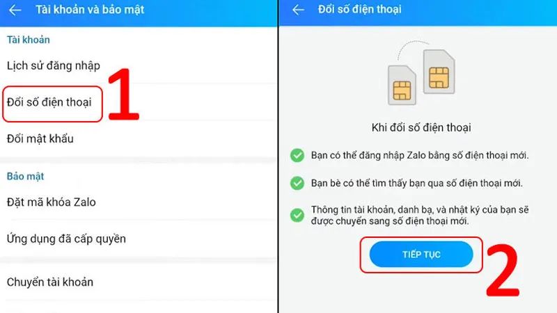 lấy lại mật khẩu zalo bằng số điện thoại khác