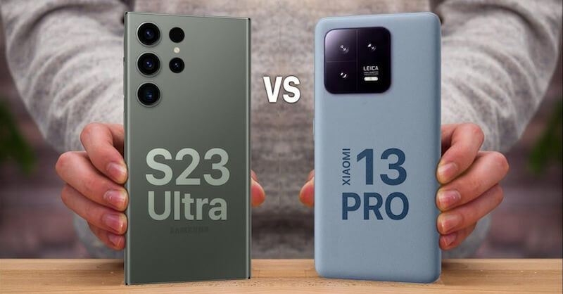 so sánh thiết kế xiaomi 13 pro và samsung s23 ultra